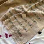 Clara (Embroidered Tissue) - Soft gold