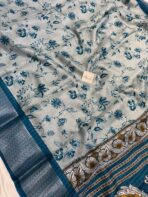 Smrithi (Dola silk) - Teal Blue - Image 3