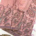 Rinita (Printed Chanderi) - Dusty rose