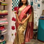 Lakshmi (Semi silk) - Gold Ivory