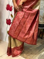 Lakshmi (Semi silk) - Gold Ivory - Image 9