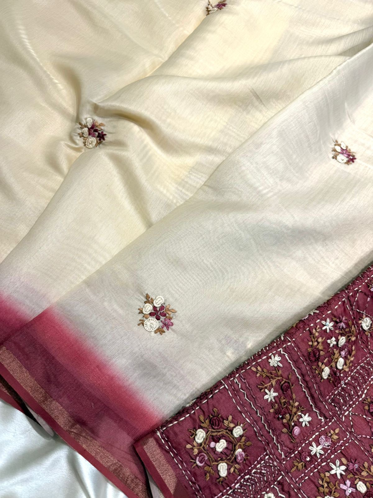 517cfe3e-df2a-40e7-a5e2-18f48d56a3f9 Clara (Embroidered Linen) - Maroon - Image 1