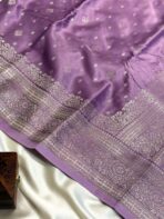 Suchitra (semi silk saree) - Lavender - Image 2