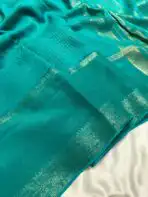 Alankrita (Banarasi georgette) - Teal green - Image 2