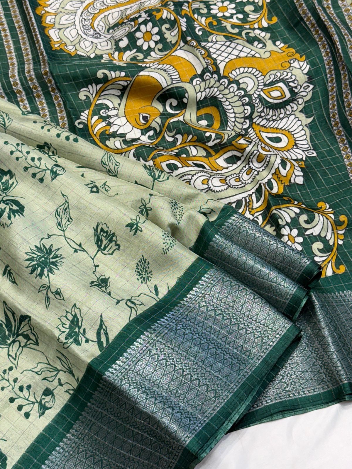 6e922670-4173-4370-92fc-fa445833746b Smrithi (Dola silk) - Forest Green - Image 1