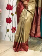 Lakshmi (Semi silk) - Gold Ivory - Image 8