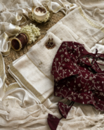 Dilruba (Viscose georgette) -  Ivory - Image 8