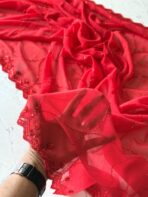 Zareen (Designer Georgette) - Red - Image 5