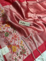 Aaradhana (Paithani Heritage silk) - Tomato Pink - Image 4