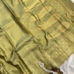 Kanikha (Banarasi soft silk) - Golden Olive