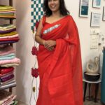 Day dream (Embroidered Kota) - Red