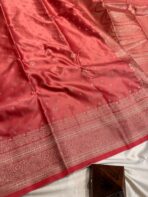 Suchitra (semi silk saree) - Tangerine