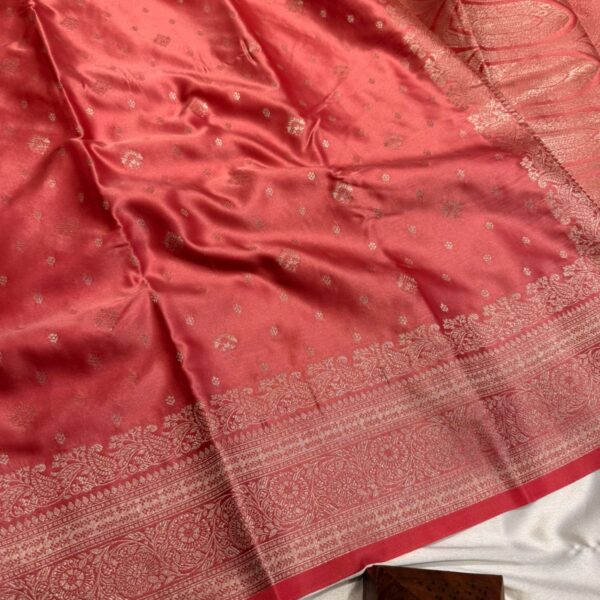 Suchitra (semi silk saree) - Tangerine