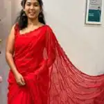 Zareen (Designer Georgette) - Red