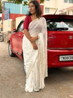 Dilruba (Viscose georgette) -  Ivory - Image 6