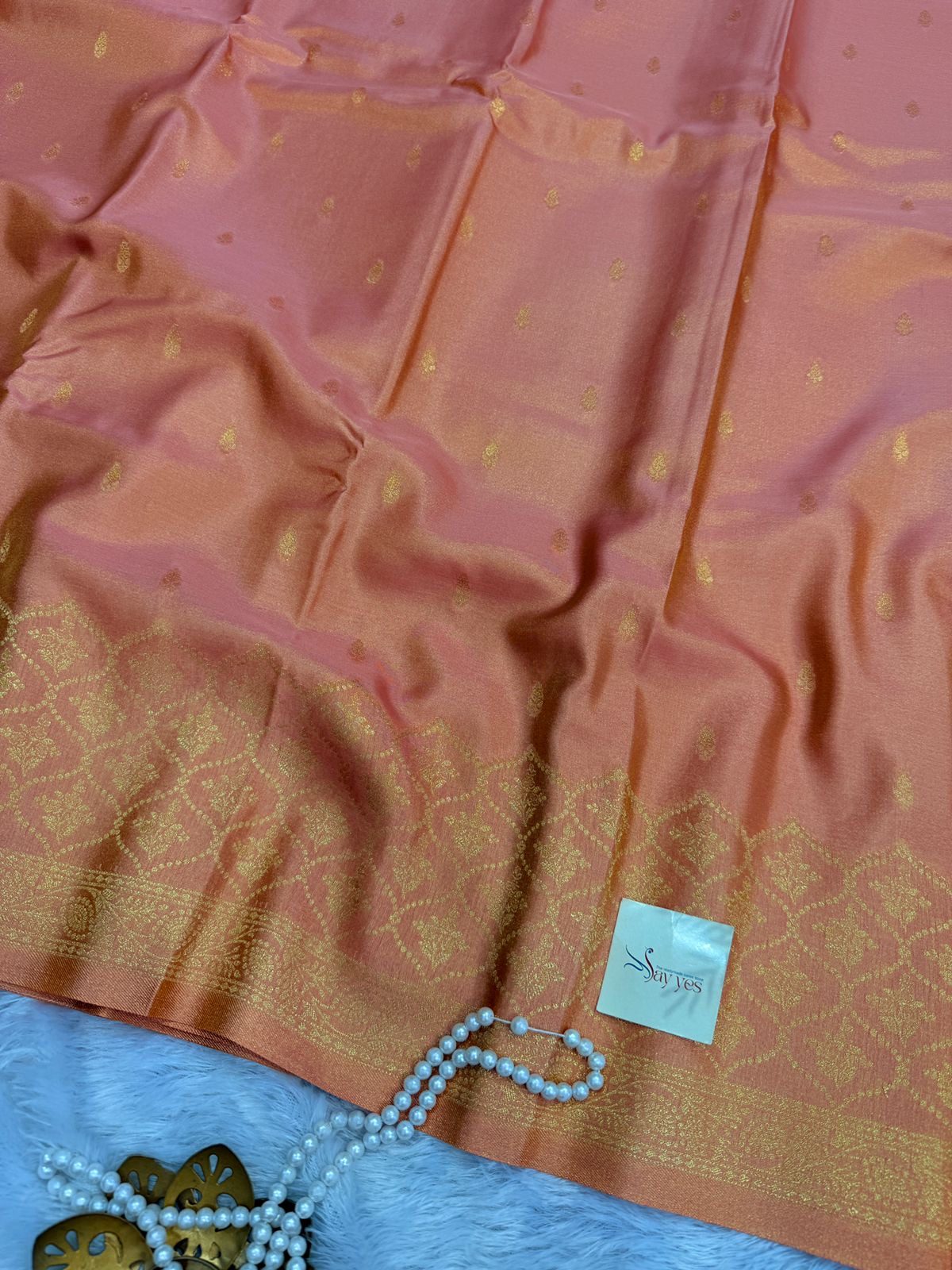ae54295d-b35b-429d-aa7a-eb20478f1aff Kanikha (Banarasi soft silk) - Dusty pink - Image 1