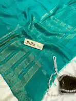 Alankrita (Banarasi georgette) - Teal green - Image 3