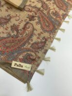 Rinita (Printed Chanderi) - Flax yellow - Image 3