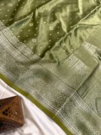 Suchitra (semi silk saree) - Pastel green - Image 2