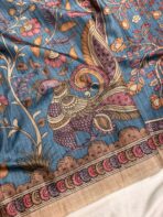 Kanika (Printed Semi Tussar) -  Blue - Image 2