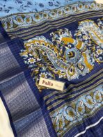Smrithi (Dola silk) - True blue - Image 4