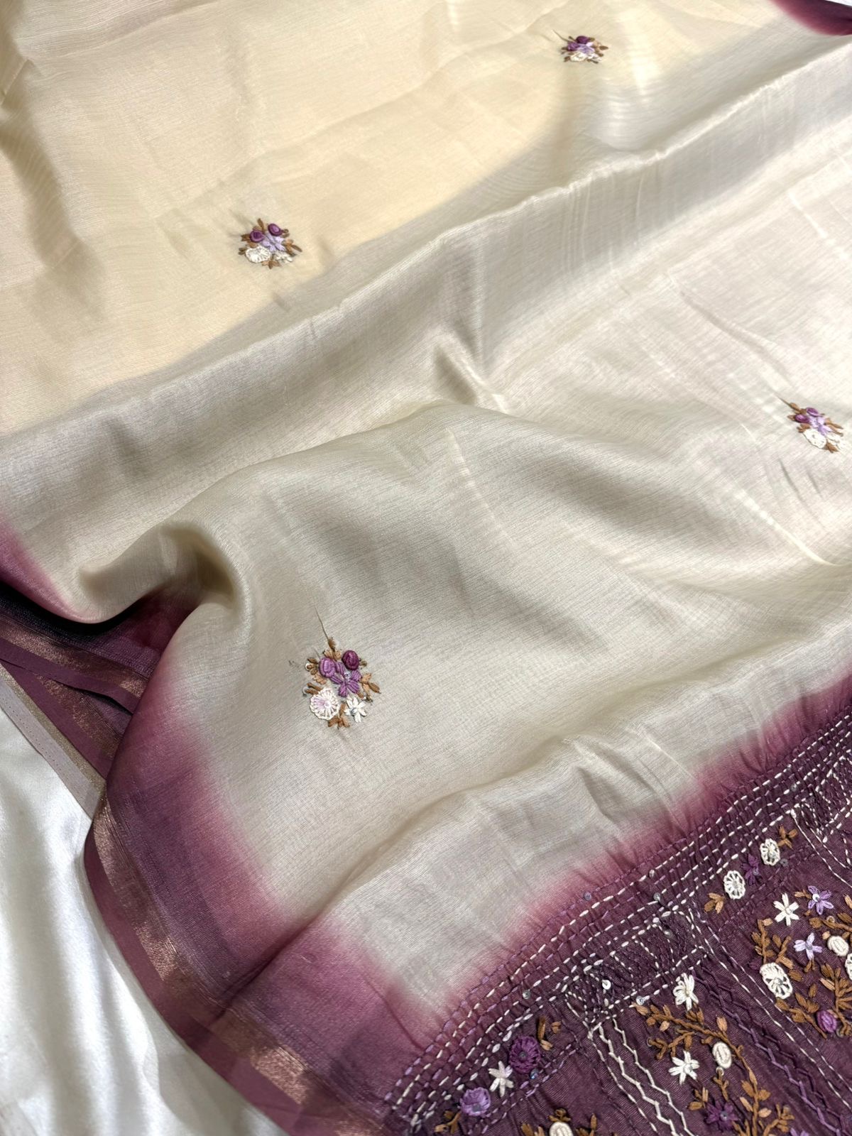 e7733857-0519-4999-9d87-c2e165d62573 Clara (Embroidered Linen) - Wine - Image 1