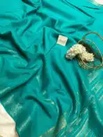 Alankrita (Banarasi georgette) - Teal green