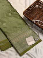Suchitra (semi silk saree) - Pastel green - Image 3