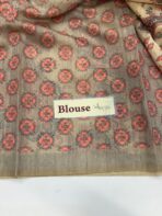Rinita (Printed Chanderi) - Flax yellow - Image 4