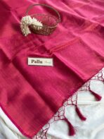 Devi (Banarasi soft silk) - Hot pink - Image 2