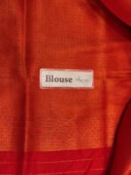 Devi (Banarasi soft silk) - Vermilion Red - Image 3