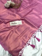 Devi (Banarasi soft silk) - Dusty Rose - Image 2