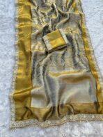 Sukhi (saree) - Silver & Gold - Image 5