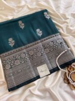 Shyamala (Banarasi silk blend) - Regal Teal