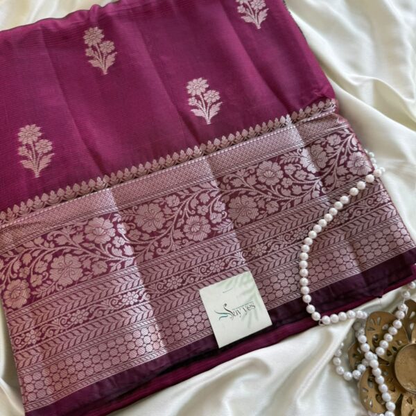 Shyamala (Banarasi silk blend) - Berry