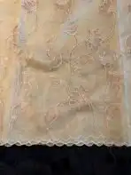 Vanam (Pure Organza) - Peach Ivory - Image 3