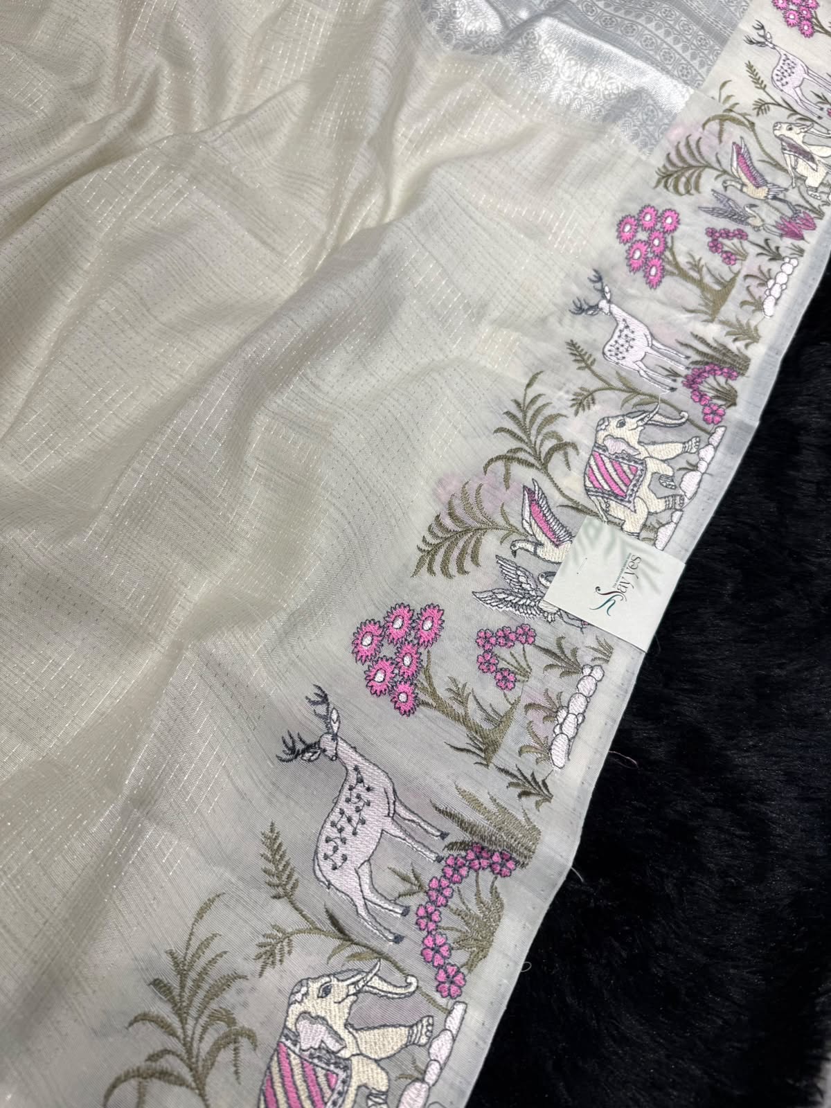 2f042228-d158-4baa-abbd-ed5b6d741cb1 Panchatantra (Kora silk) - Pearl white - Image 1