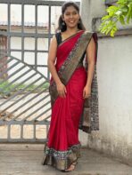 Liora ( Marshmallow Georgette) - Maroon - Image 2