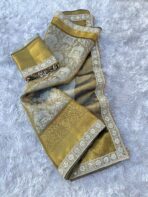 Sukhi (saree) - Silver & Gold - Image 3