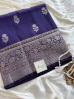 Shyamala (Banarasi silk blend) - Violet