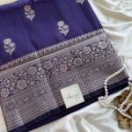 Shyamala (Banarasi silk blend) - Violet