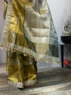 Sukhi (saree) - Silver & Gold - Image 10