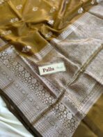 Shyamala (Banarasi silk blend) - Golden Mustard - Image 4