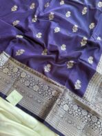 Shyamala (Banarasi silk blend) - Violet - Image 3