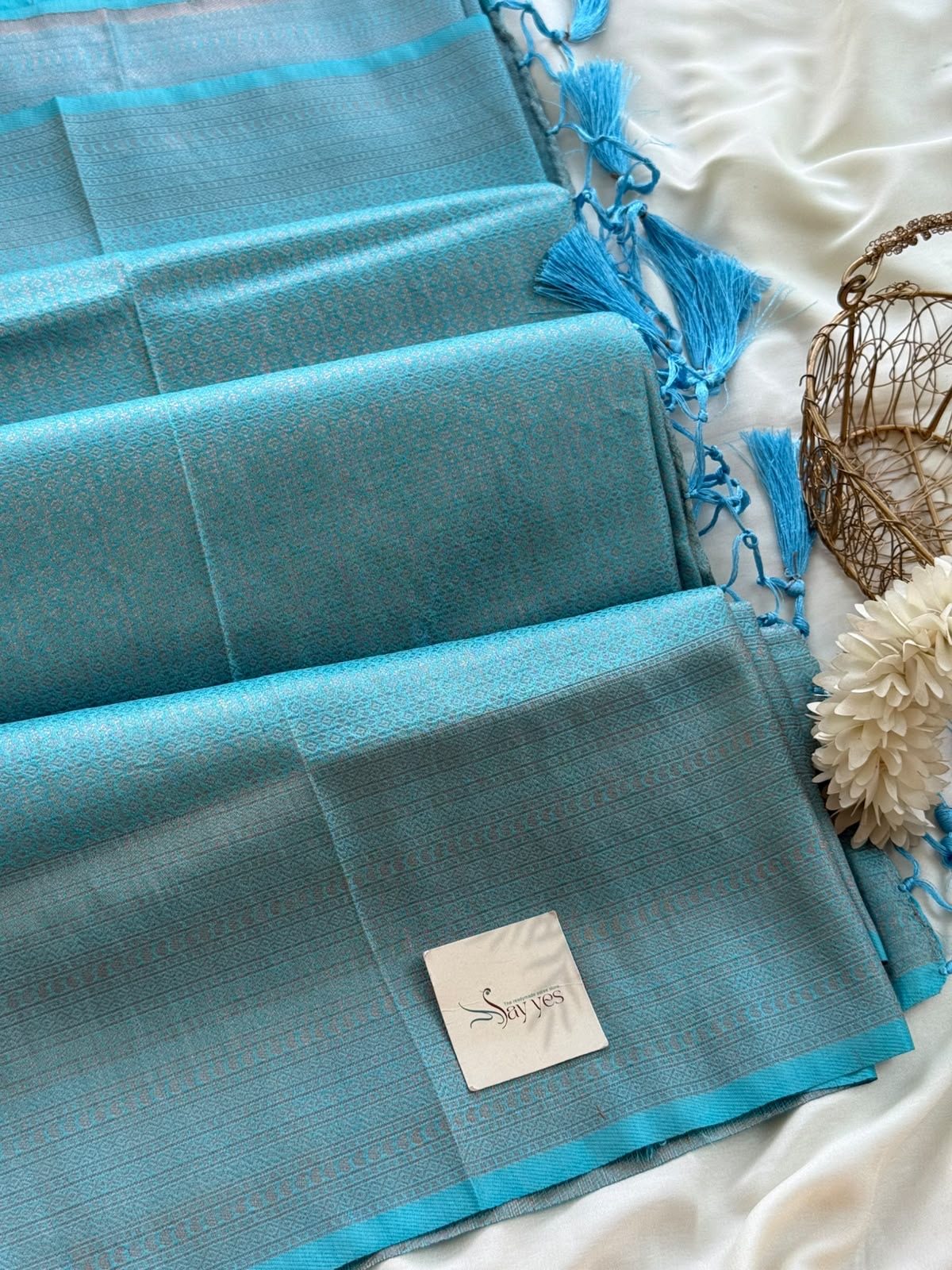5a6eb4aa-70c3-4413-96a0-0d4c68138e58 Devi (Banarasi soft silk) - Blue - Image 1