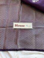 Shyamala (Banarasi silk blend) - Dark Plum - Image 5