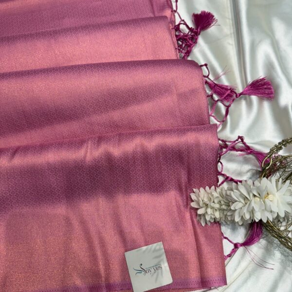 Devi (Banarasi soft silk) - Dusty Rose