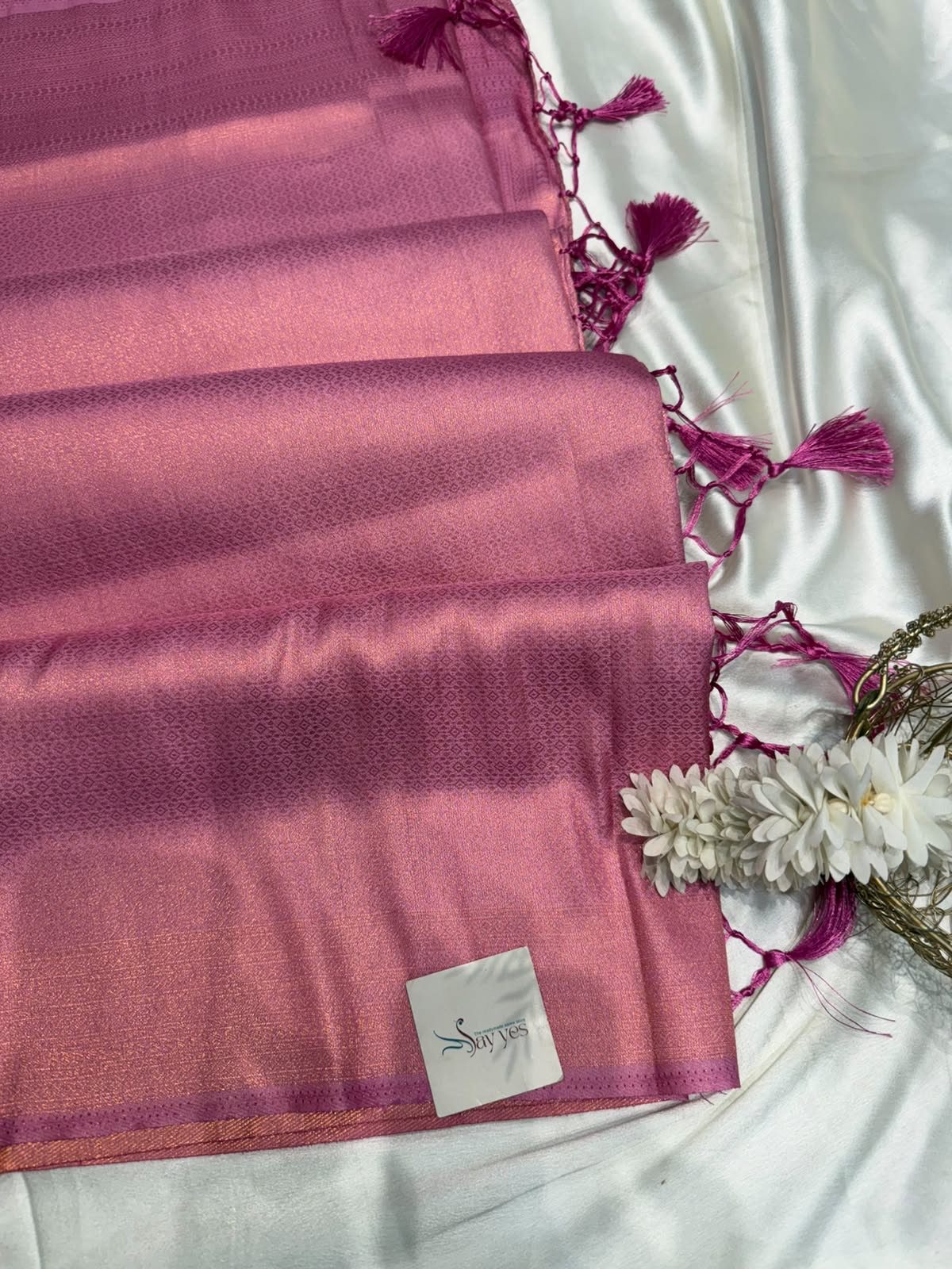 6bbae4ea-d2e6-45e9-ab83-12b65ab1a73d Devi (Banarasi soft silk) - Dusty Rose - Image 1