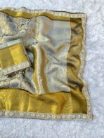 Sukhi (saree) - Silver & Gold - Image 6