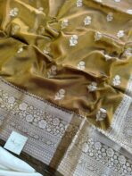Shyamala (Banarasi silk blend) - Golden Mustard - Image 2